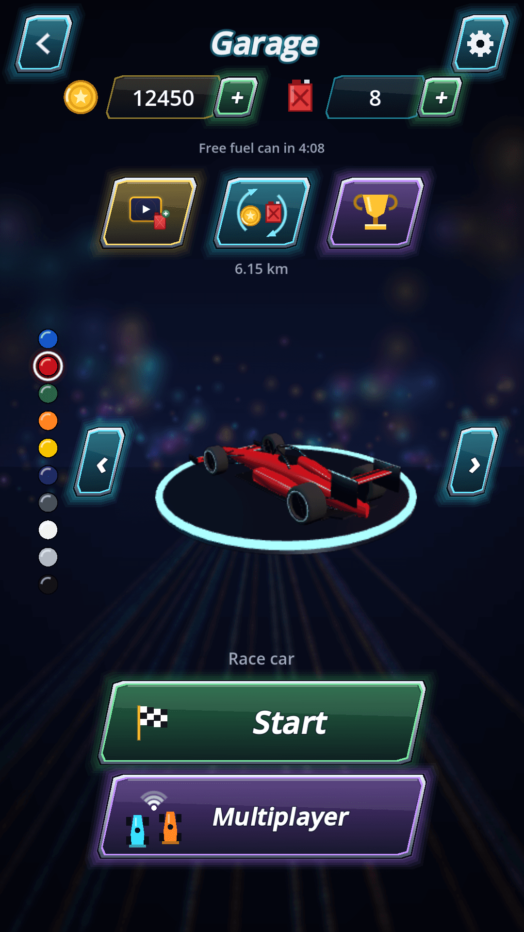 Heavy Lane — garage with race car